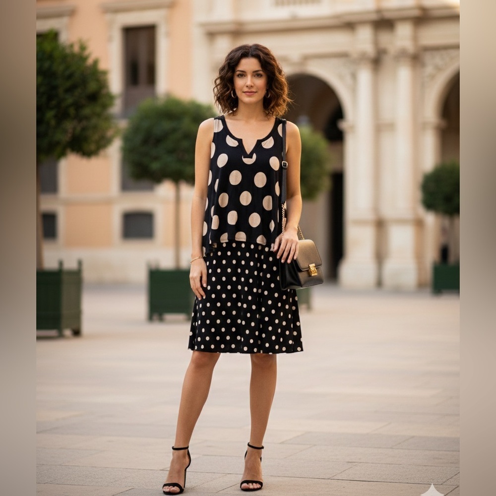 Anthropologie Black and Gold High Low Dress